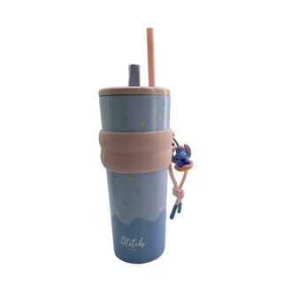 MINISO DISNEY STITCH DINNER PARTY COLLECTION DOUBLE WALL STEEL TUMBLER WITH STRAW 800ML (STITCH) 2020334110105 STEEL CUP