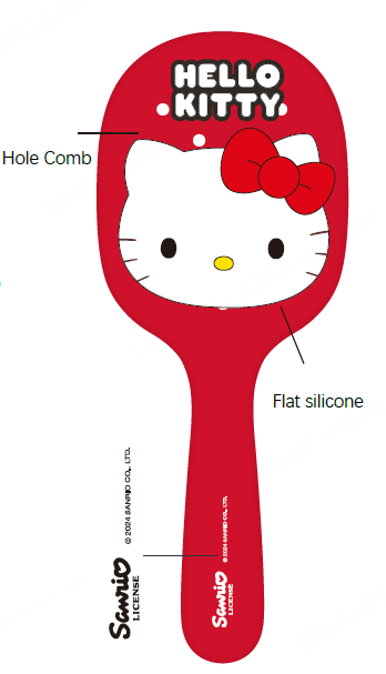 MINISO HELLO KITTY CUSHION BRUSH WITH CHARMS 2020797510108 COMB