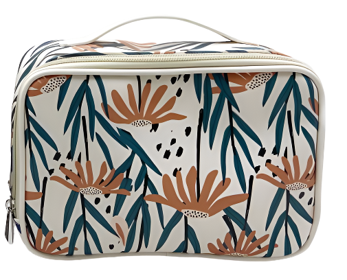 MINISO NATURE SERIES-RECTANGULAR COSMETIC BAG WITH STRAP(APRICOT) 2011534610106 COSMETIC BAG