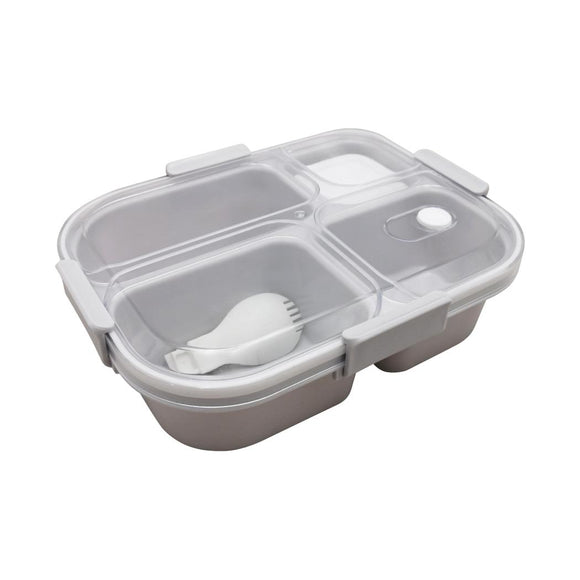 MINISO GRACEFUL SERIES 4 COMPARTMENTS LUNCH BOX 1150ML(GRAY) 2021468911101 BENTO BOX