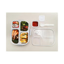 MINISO GRACEFUL SERIES 4 COMPARTMENTS LUNCH BOX 1150ML(GRAY) 2021468911101 BENTO BOX-2