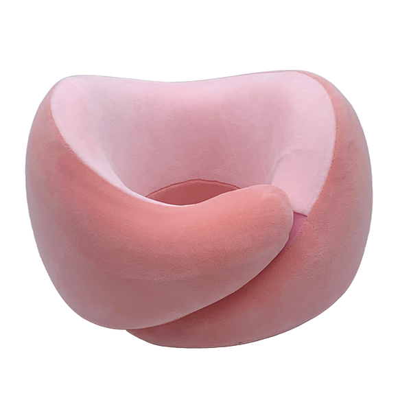 MINISO FOLDABLE NUMBER ZERO NECK PILLOW WITH HOOK(PINK) 2021481711108 U-SHAPED NECK PILLOW