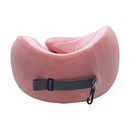 MINISO FOLDABLE NUMBER ZERO NECK PILLOW WITH HOOK(PINK) 2021481711108 U-SHAPED NECK PILLOW-2