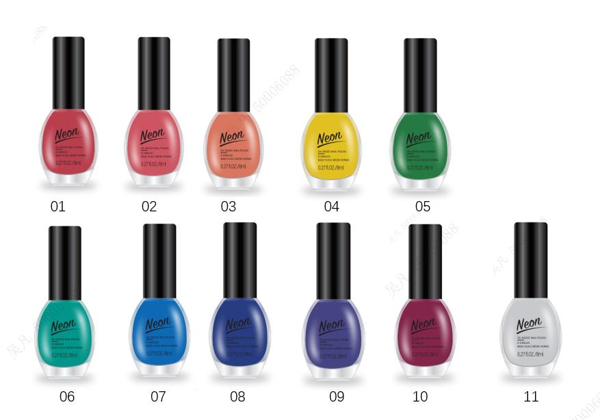 MINISO NEON OIL BASED NAIL POLISH ( 07 ) 2014106810102 NAIL POLISHER