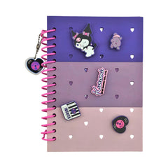 MINISO KUROMI 80-SHEET HOLES BOOK 2022151810107 WIREBOUND BOOK