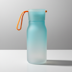 MINISO GRADIENT COLOR PLASTIC BOTTLE WITH STRAP 350ML ( GREEN ) 2022749310101 PLASTIC WATER BOTTLE