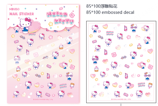 MINISO HELLO KITTY NAIL DECALS 2023178910108 NAIL DECALS