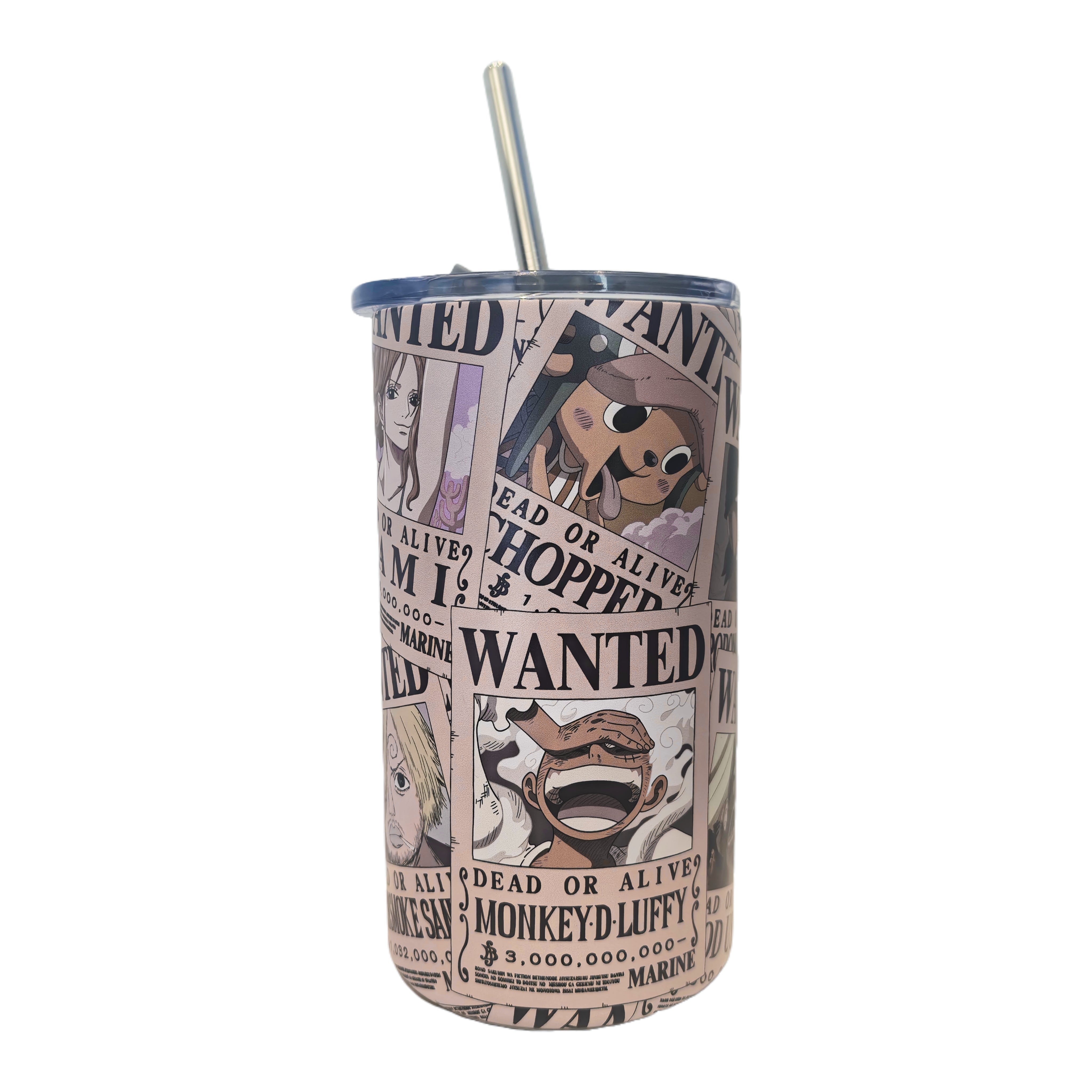 MINISO ONE PIECE COLLECTION STRAW STEEL BOTTLE 550ML 2023713910105 STEEL CUP/COFFEE CUP