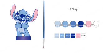 MINISO DISNEY STITCH DINNER PARTY COLLECTION 3D COLORING PLASTER(STITCH) 2023790310102 EDUCATIONAL TOYS