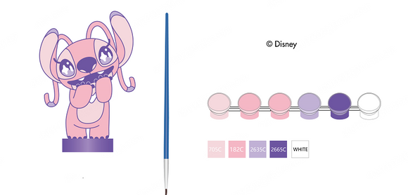 MINISO DISNEY STITCH DINNER PARTY COLLECTION 3D COLORING PLASTER(ANGEL) 2023790311109 EDUCATIONAL TOYS