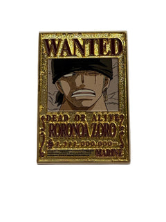 MINISO ONE PIECE COLLECTION WANTED POSTER METAL BADGE FRIDGE MAGNET (ZORO) 2024040810106 FASHOINABLE KEYCHAINS
