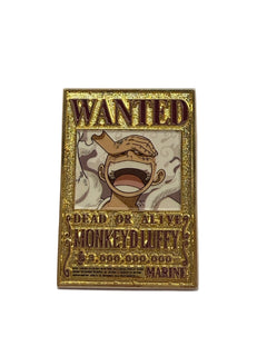 MINISO ONE PIECE COLLECTION WANTED POSTER METAL BADGE FRIDGE MAGNET (LUFFY) 2024040811103 FASHOINABLE KEYCHAINS