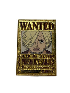 MINISO ONE PIECE COLLECTION WANTED POSTER METAL BADGE FRIDGE MAGNET (SANJI) 2024040813107 FASHOINABLE KEYCHAINS