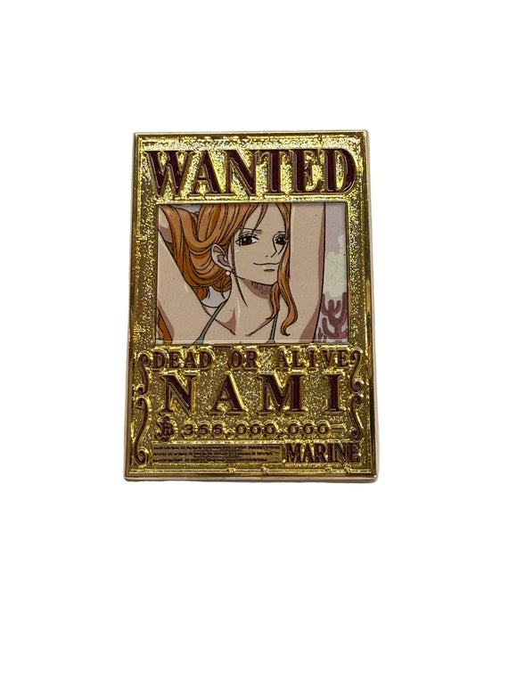 MINISO ONE PIECE COLLECTION WANTED POSTER METAL BADGE FRIDGE MAGNET (NAMI) 2024040814104 FASHOINABLE KEYCHAINS
