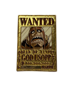 MINISO ONE PIECE COLLECTION WANTED POSTER METAL BADGE FRIDGE MAGNET (USOPP) 2024040815101 FASHOINABLE KEYCHAINS