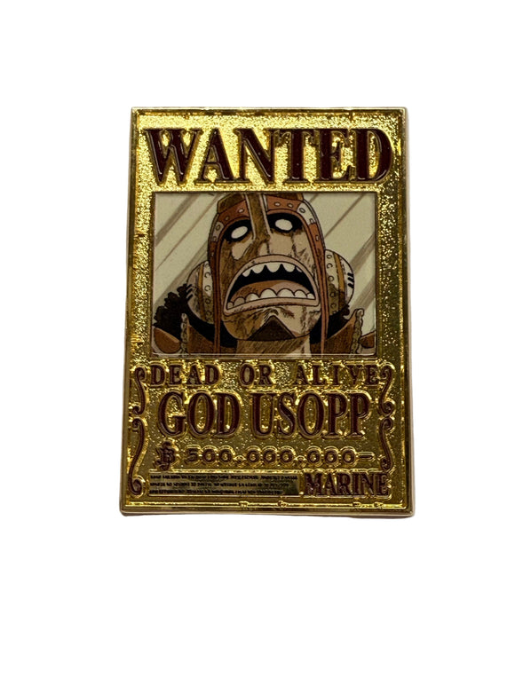 MINISO ONE PIECE COLLECTION WANTED POSTER METAL BADGE FRIDGE MAGNET (USOPP) 2024040815101 FASHOINABLE KEYCHAINS