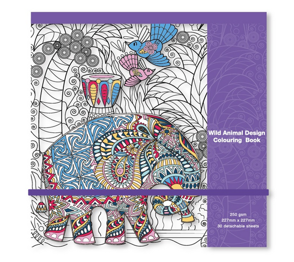 MINISO WILD ANIMALS COLLECTION 227X227MM GLUE-BOUND COLORING BOOK (30 SHEETS) 2024067510102 HARDCOVER MEMO BOOK
