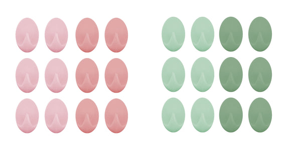 MINISO OVAL SMALL HOOKS (12PCS) (MIXED COLOR) 2024697610104 HOOK