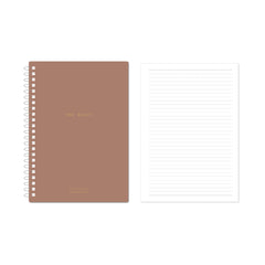 MINISO MINIMALISM RETRO COLLECTION A4 PP WIRE-BOUND BOOK 90 SHEETS (MOCHA BROWN) 2025082110100 WIREBOUND BOOK