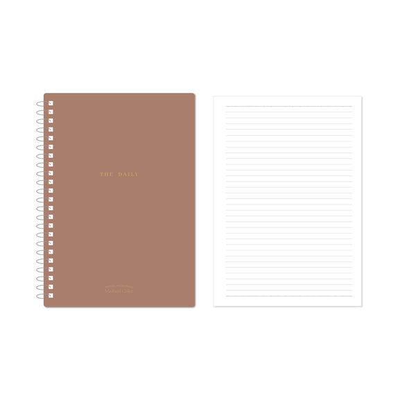 MINISO MINIMALISM RETRO COLLECTION A4 PP WIRE-BOUND BOOK 90 SHEETS (MOCHA BROWN) 2025082110100 WIREBOUND BOOK