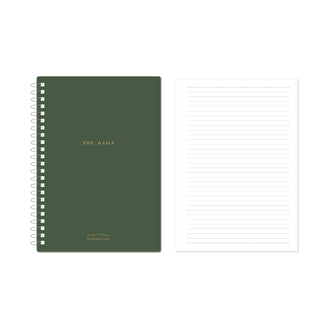MINISO MINIMALISM RETRO COLLECTION A4 PP WIRE-BOUND BOOK 90 SHEETS (BLACKISH GREEN) 2025082210107 WIREBOUND BOOK