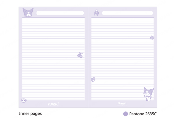 MINISO KUROMI COLLECTION FIGURE A5 3D FIGURE STRESS-RELIEF MAGNET SNAP BOOK (80 SHEETS) 2025085010100 HARDCOVER MEMO BOOK