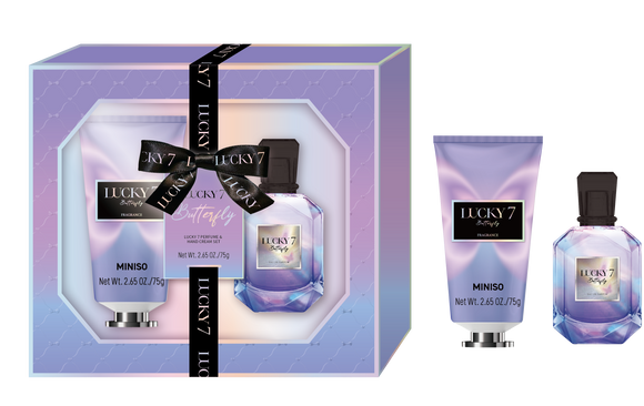 MINISO LUCKY 7 BUTTERFLY  FRAGRANCE GIFT SET 2025148510103 PERFUME SET