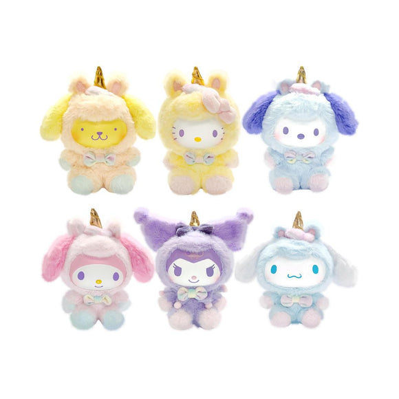 MINISO HELLO KITTY AND FRIENDS FANTASY UNICORN COLLECTION VINYL PLUSH PENDANT SURPRISE BOX 2025396410101 FASHIONABLE ORNAMENTS