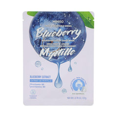 MINISO FRUIT & VEGETABLE SERIES BLUEBERRY NOURISHING FACIAL SHEET MASK 2025511010100 FACIAL MASK SHEET