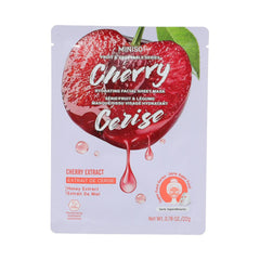 MINISO FRUIT & VEGETABLE SERIES CHERRY HYDRATING FACIAL SHEET MASK 2025511110107 FACIAL MASK SHEET