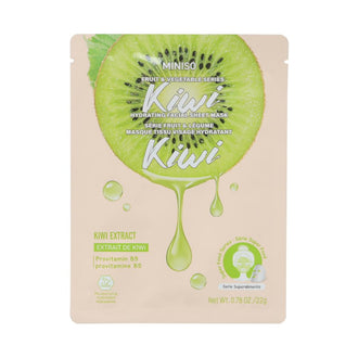 MINISO FRUIT & VEGETABLE SERIES KIWI HYDRATING FACIAL SHEET MASK 2025511310101 FACIAL MASK SHEET