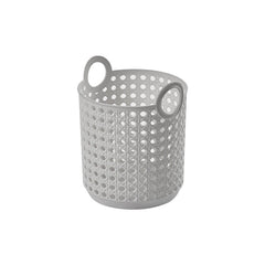 MINISO BAMBOO WEAVING ROUND HANDLED STORAGE BASKET (S)(GRAY) 2025614710105 SUNDRIES STORAGE