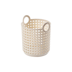 MINISO BAMBOO WEAVING ROUND HANDLED STORAGE BASKET (S)(BEIGE) 2025614711102 SUNDRIES STORAGE