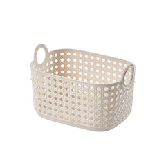MINISO BAMBOO WEAVING TALL HANDLED STORAGE BASKET (S)(BEIGE) 2025614911106 SUNDRIES STORAGE