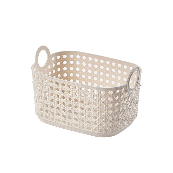 MINISO BAMBOO WEAVING TALL HANDLED STORAGE BASKET (S)(BEIGE) 2025614911106 SUNDRIES STORAGE