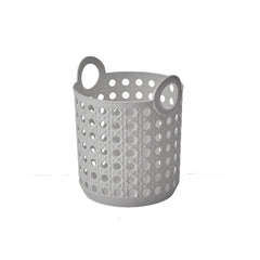 MINISO BAMBOO WEAVING ROUND HANDLED STORAGE BASKET (L)(GRAY) 2025615210109 SUNDRIES STORAGE