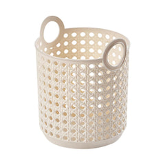 MINISO BAMBOO WEAVING ROUND HANDLED STORAGE BASKET (L)(BEIGE) 2025615211106 SUNDRIES STORAGE