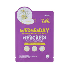 MINISO WEDNESDAY HYDRATING FACIAL SHEET MASK (EDELWEISS) 2025702810106 FACIAL MASK SHEET