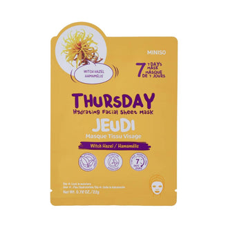 MINISO THURSDAY HYDRATING FACIAL SHEET MASK (WITCH HAZEL) 2025702910103 FACIAL MASK SHEET