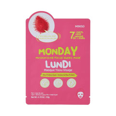 MINISO MONDAY MOISTURIZING FACIAL SHEET MASK(BIXA ORELLANA SEED) 2025703110106 FACIAL MASK SHEET