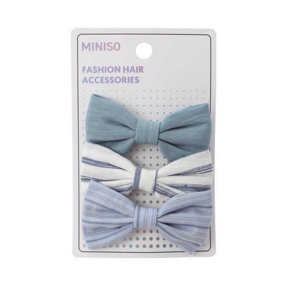MINISO MOCHA BLUE HAIR CLIP (3 PCS) 2025981710104 HAIR CLIPPERS