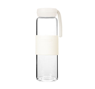 MINISO SOLID COLOR HANDLE HIGH BOROSILICATE GLASS BOTTLE 500ML(GRAY) 2026094110102 HIGH BOROSILICATE GLASS WATER BOTTLE