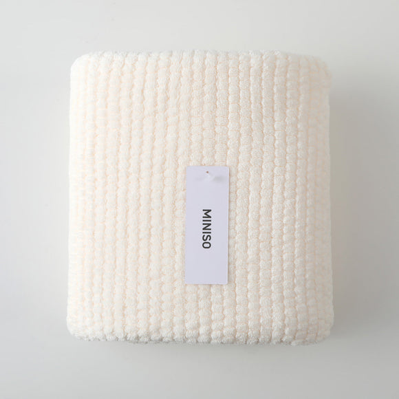 MINISO CLASSIC PLAIN JACQUARD BATH TOWEL(BEIGE) 2026202510107 BATH TOWEL