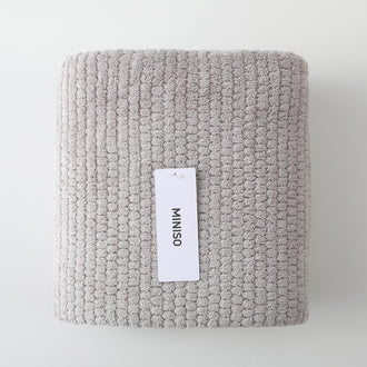 MINISO CLASSIC PLAIN JACQUARD BATH TOWEL(GRAY) 2026202512101 BATH TOWEL