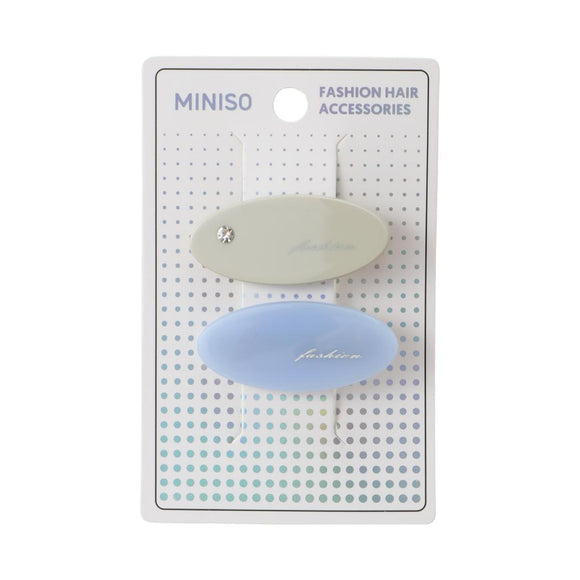 MINISO FASHION KOREAN OVAL HAIR CLIP (BEIGE BROWN) (2 PCS) 2026343310109 HAIR CLIPPERS