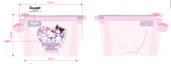 MINISO HELLO KITTY AND FRIENDS SWEET FACTORY COLLECTION TRAPEZOIDAL MESH STATIONERY CASE (PINK) 2026541610100 STATIONERY