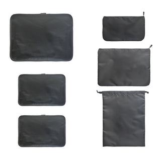 MINISO PREMIUM TRAVEL COLLECTION 6-PIECE TRAVEL ORGANIZER SET(BLACK) 2027179411107 TRAVEL STORAGE BAG