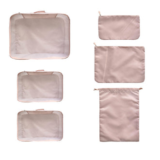 MINISO PREMIUM TRAVEL COLLECTION 6-PIECE TRAVEL ORGANIZER SET(PINK) 2027179413101 TRAVEL STORAGE BAG