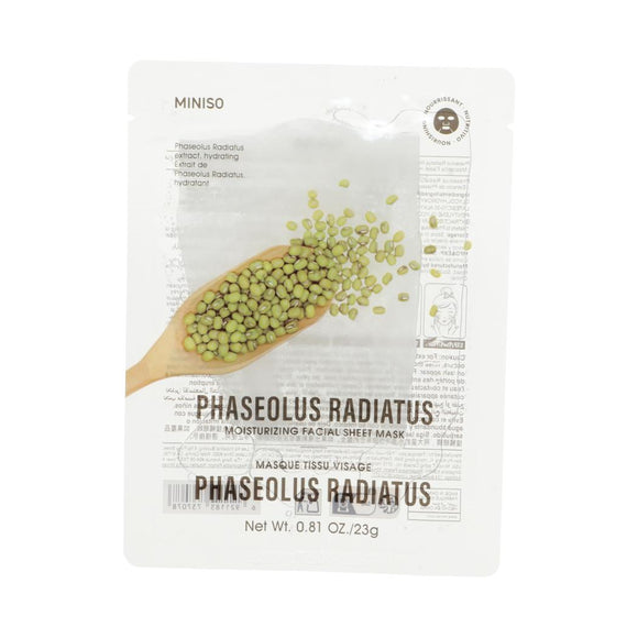 MINISO PHASEOLUS RADIATUS MOISTURIZING FACIAL SHEET MASK 2027756110102 FACIAL MASK SHEET