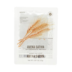 MINISO AVENA SATIVA MOISTURIZING FACIAL SHEET MASK 2027756310106 FACIAL MASK SHEET